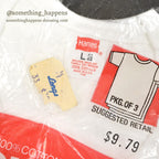 1970's DEADSTOCK HANES 3 PACK T-SHIRTS ... L