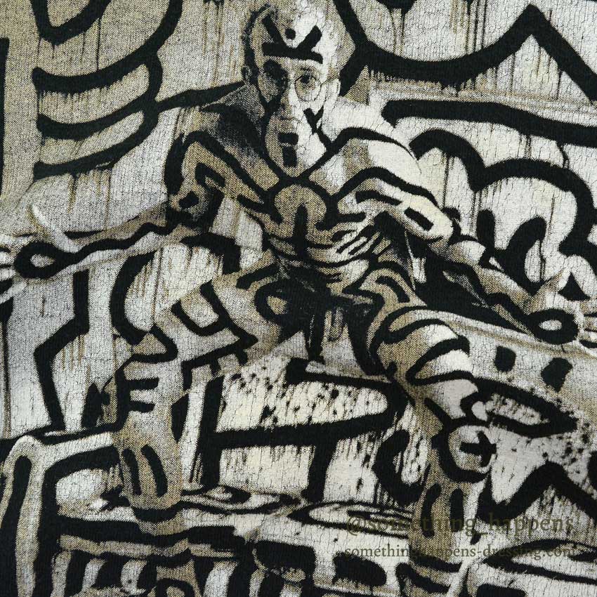 1990's FRUIT OF THE LOOM KEITH HARING ANNIE LEIBOVITZ FOTOFOLIO T-SHIRT ... L