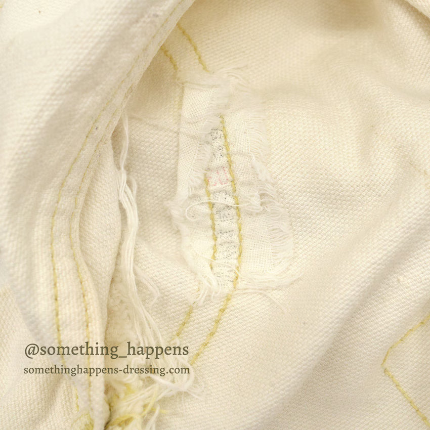 1950s Lee off-white double knee and apron overalls... W39/L28