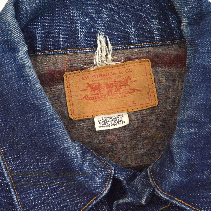 1970's Levi's 70505-0317 small-e DENIM JACKET BLANKET DARK... Fits like a 44