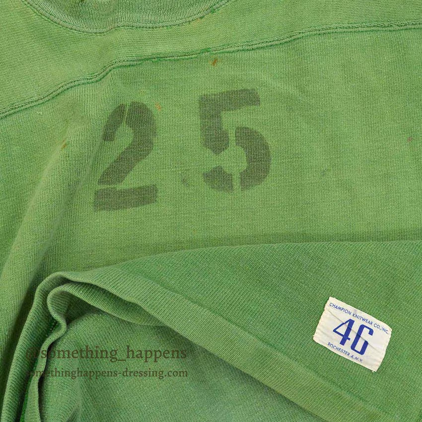 1960's CHAMPION FOOTBALL SHIRT GREEN STENCIL... 46