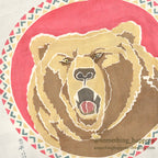 1980's HANES GRIZZLY PRINT L/S T-SHIRT ... XL