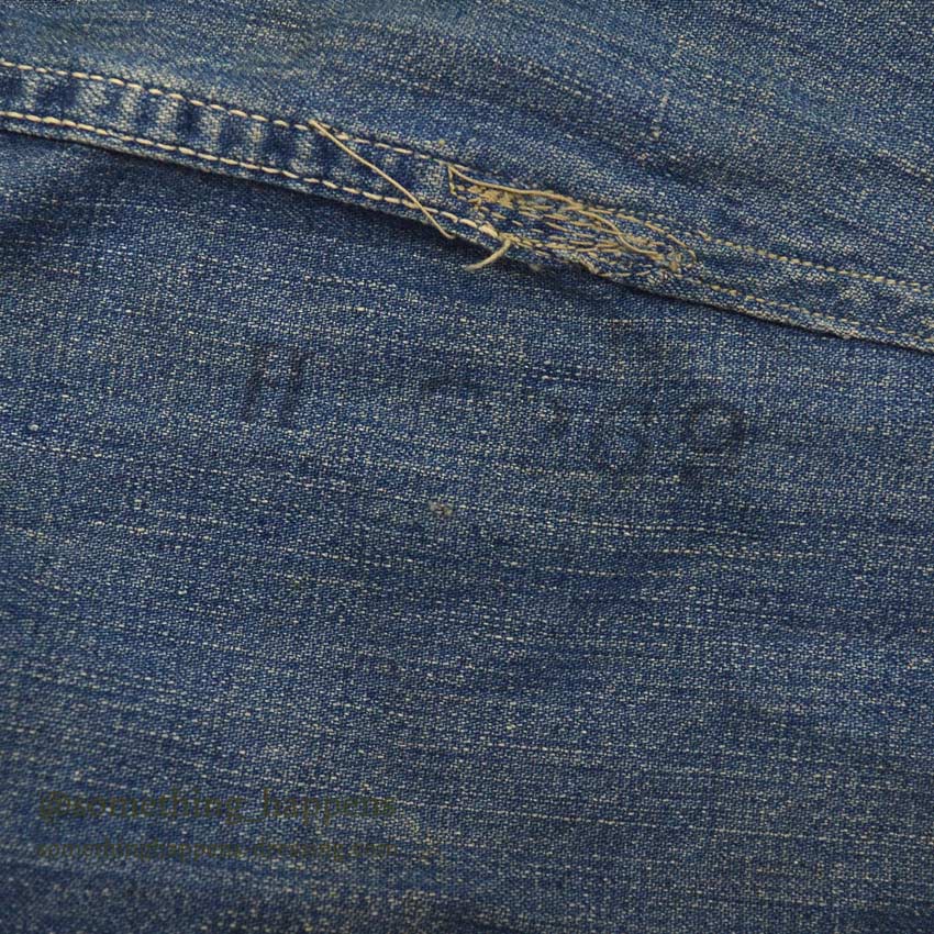 1940's USARMY WW2 DENIM LAUNDRY BAG STENCIL FADED...