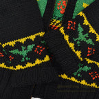 1950's INDIAN THUNDERBIRD HAND KNIT COWICHAN SWEATER BLACK...
