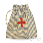 1910's~ WW1 ERA AMERICAN RED CROSS STRIPE DITTY BAG...
