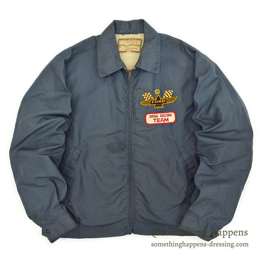 1950's McGREGOR FORD DRAG RACING NYLON ANTI-FREEZE JACKET GRAY... 38