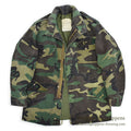 1980's M-65 WOODLAND TWILL CAMO JACKET... SMALL