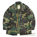 1980's M-65 WOODLAND TWILL CAMO JACKET... SMALL