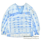 1980's CHAMPION LIGHT BLUE TIE DYE REVERSE WEAVE SWEAT SHIRT...L