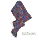 HOME MADE MIX COLOR HAND KNIT HOODED MUFFLER  ...