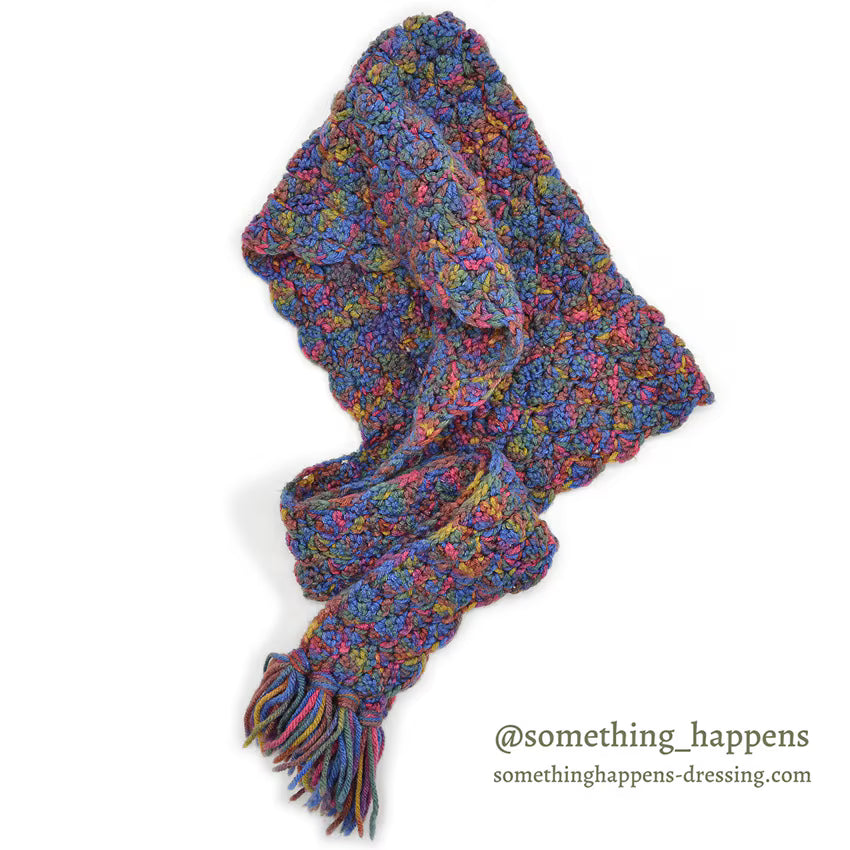 HOME MADE MIX COLOR HAND KNIT HOODED MUFFLER  ...