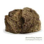 1980's LLBEAN NORTH KING NATURAL RABBIT FUR HAT... L