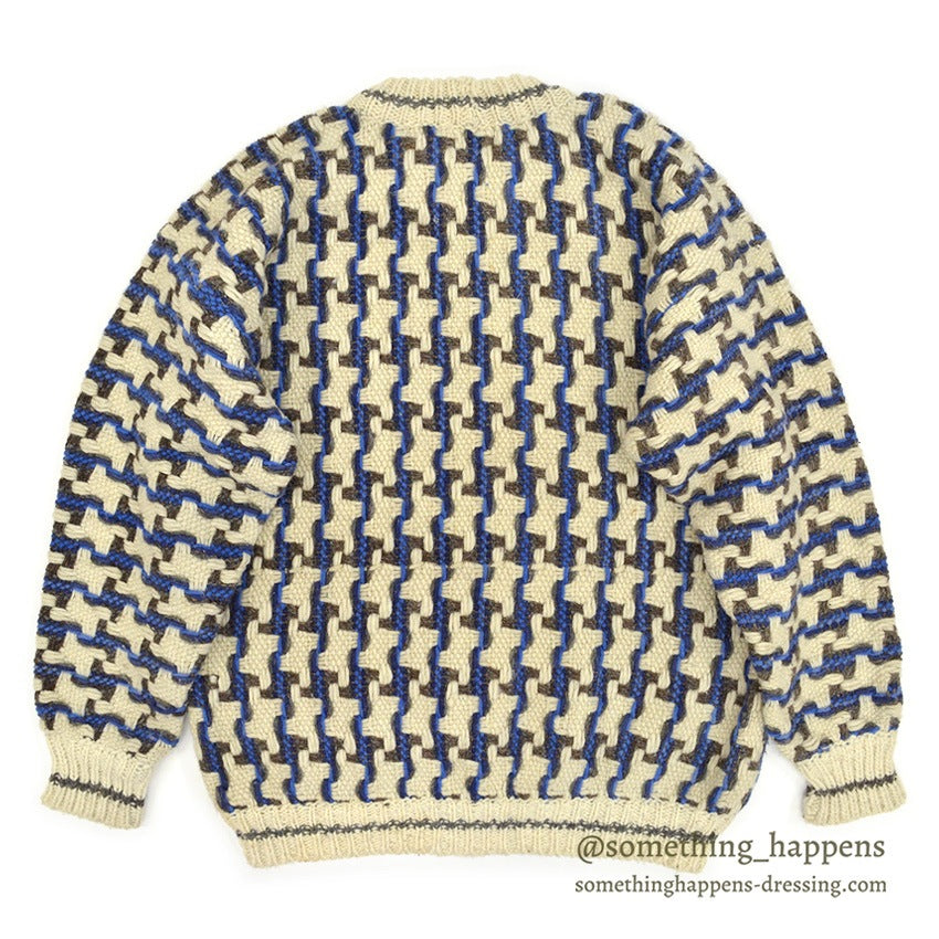 OLD ECUADOR HAND MADE WOOL KNIT SWEATER ...