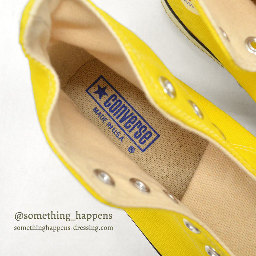 1980's DEADSTOCK CONVERSE ALLSTAR YELLOW HI WITH BOX... 8
