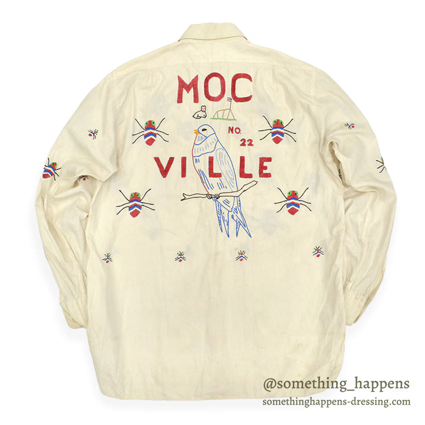 1940's~ THE COLONEL BY MACK MILITARY COOTIE EMBROIDERY SHIRT ... 15