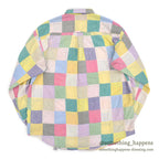 1990's ORVIS CRAZY COLOR PATCHWORK BD L/S SHIRT ... L