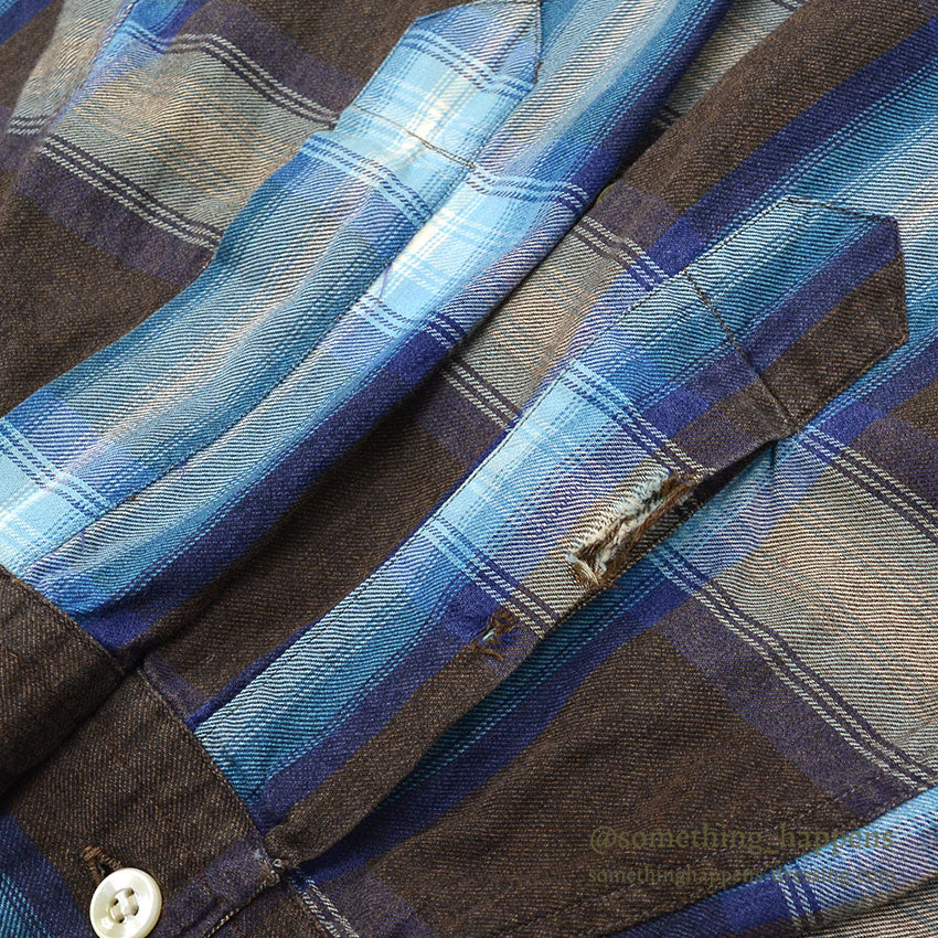 1960's DONEGAL OMBRE CHECK SHIRT...S