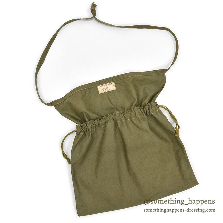 1940's AMERICAN RED CROSS WW2 POPLIN APRON DITTY BAG 2...