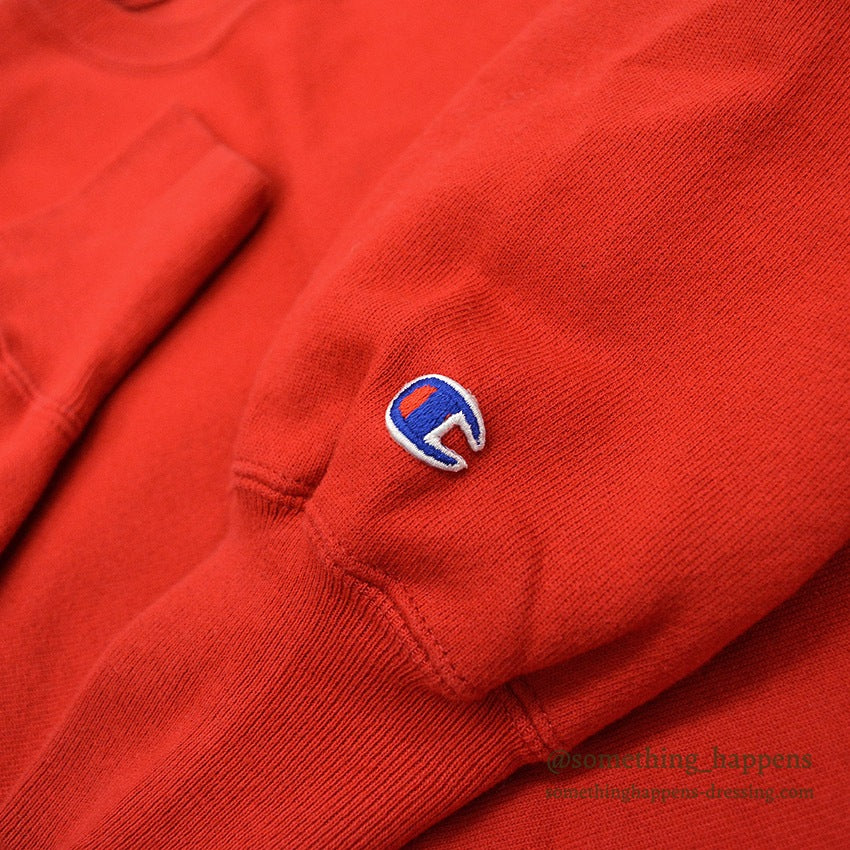 1990's CHAMPION REVERSE WEAVE BLANK SWEAT SHIRT RED/MINT ... X-LARGE