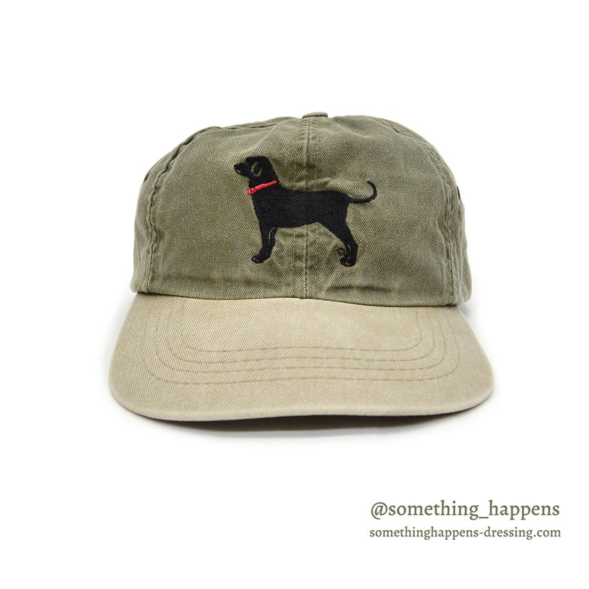 1990's BLACK DOG BRAND DOG EMBROIDERY TWO TONE CAP...