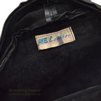 ~1990's ALL BLACK LEATHER BACKPACK...