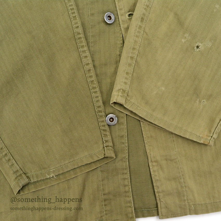 ~1940's METAL BUTTON TWO POCKETS HBT JACKET...