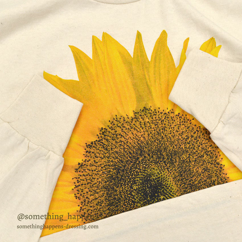 1990's DEADSTOCK ONEITA SUN FLOWER L/S T-SHIRT ... L