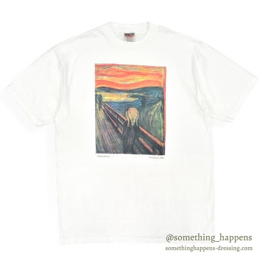 1990s ONEITA Edvard Munch The Scream ART PRINT T-SHIRT ... XL