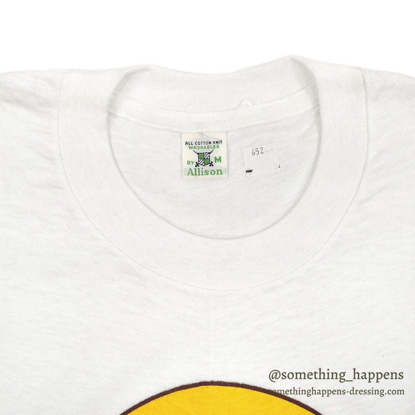 1960's DEADSTOCK ALLISON SMILEY FACE T-SHIRT...M