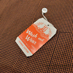 1950's~ DEADSTOCK COLEBROOKE BROWN/BLACK PIN CHECK L/S SHIRT... L