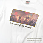 1990's ONEITA Benjamin Franklin PORTRAIT T-SHIRT... LARGE