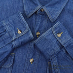 1980's ORVIS DENIM WORK SHIRT ... M