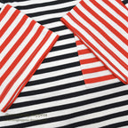 ~1980's JANTZEN BLACK / RED STRIPE POCKET T-SHIRT ... M