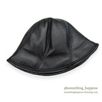 FAKE LEATHER ALL BLACK HAT 2...