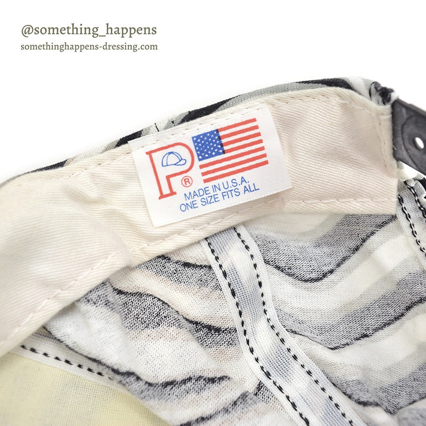 1990's ZEBRA PATTERN SNAPBACK CAP MADE IN USA...