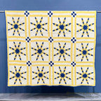 EIGHT POINT STAR PATCHWORK QUILT... 188cm/156cm