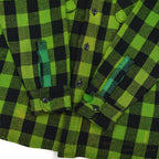 1950's PILGRIM GREEN/BLACK WOOL SHIRT UNUSUAL...