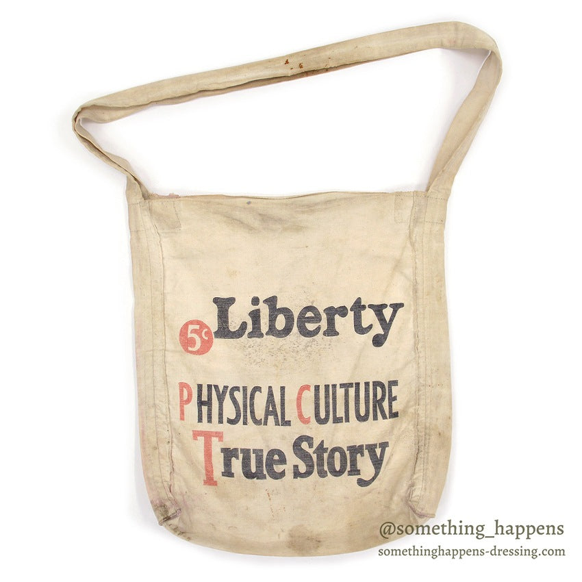 1930's~ LIBERTY PHYSICAL CULTURE TRUE STORY MAGAZINE DELIVERY BAG ...