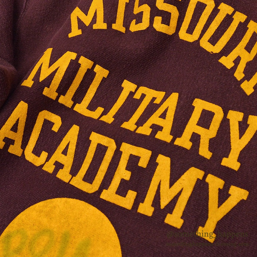 1970's CHAMPION MISSOURI MILITARY ACADEMY REVERSE WEAVE SWEAT PARKA...XS