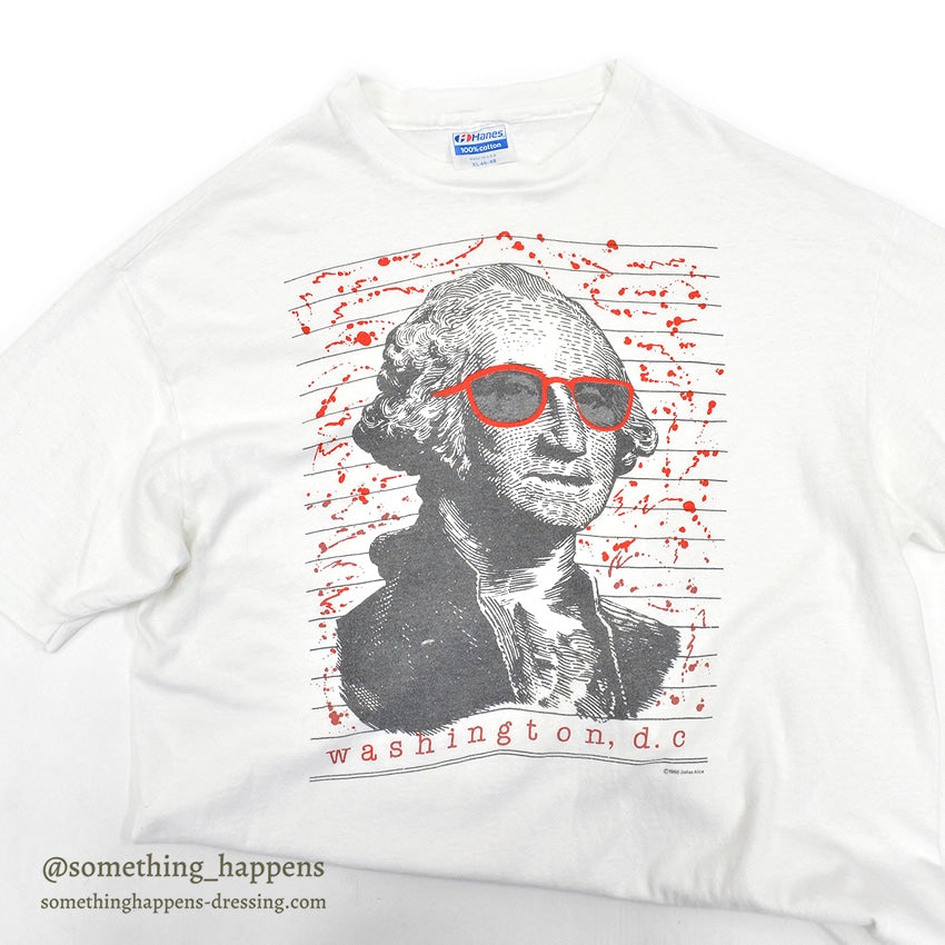 1980's HANES GEORGE WASHINGTON POP ART T-SHIRT... XL