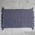 OLD INDIGO FRINGE RUG...86cm/51cm