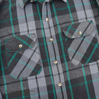 1980's~ DAKOTA BY FIVE BROTHER PLAID FLANNEL SHIRT...L