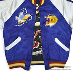 1950s JAPAN SOUVENIR JACKET (Sukajan) - Eagle, Tiger, Dragon design, Cherry zipper...