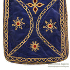 1950's~ KHYBER HAND MADE EMBROIDERED BLUE VELVET SHOULDER BAG...