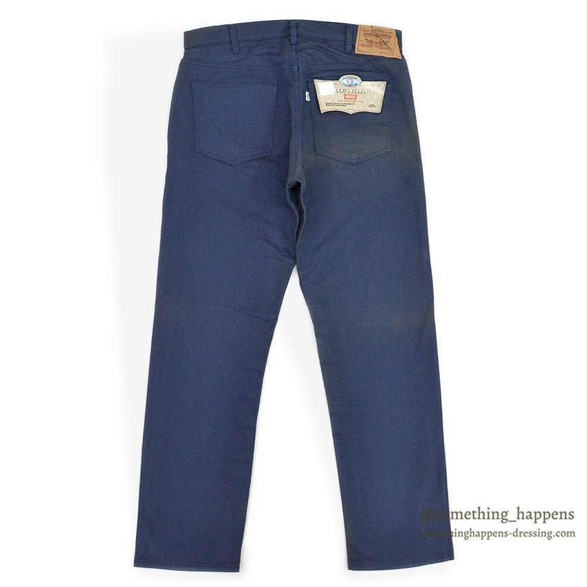 1980's DEADSTOCK Levi's 505-1017 BLUE COTTON TWILL PANTS  ... W36/L32
