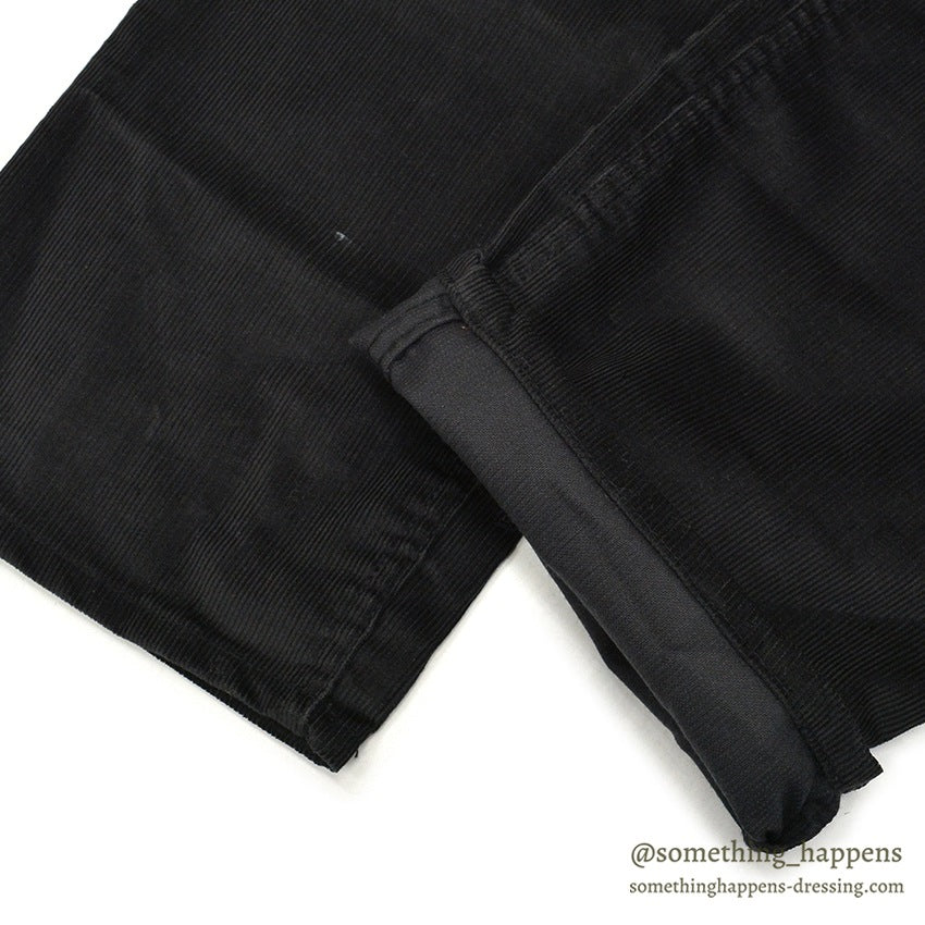 1980's DEADSTOCK Levi's 519-1558 BLACK CORDUROY PANTS... W38/L32