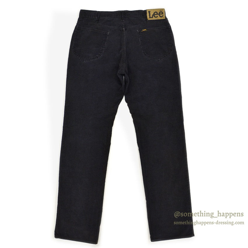 1980's Lee 200 CORDUROY PANTS BLACK 42TALON ... W32/L35