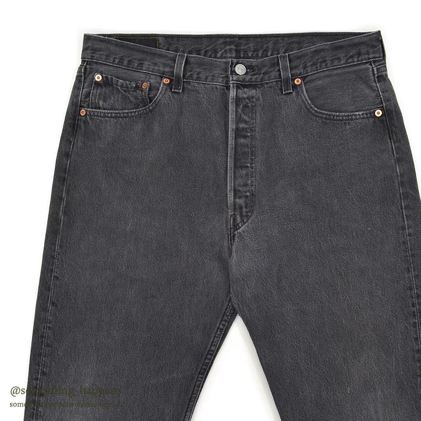 Levi's 501 BLACK DENIM PANTS FADED... W36/L30