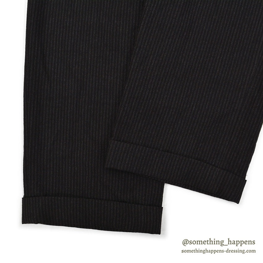 1950's BROOKS BROTHERS BLACK/GRAY STRIPE WOOL SLACKS ... W31/L31