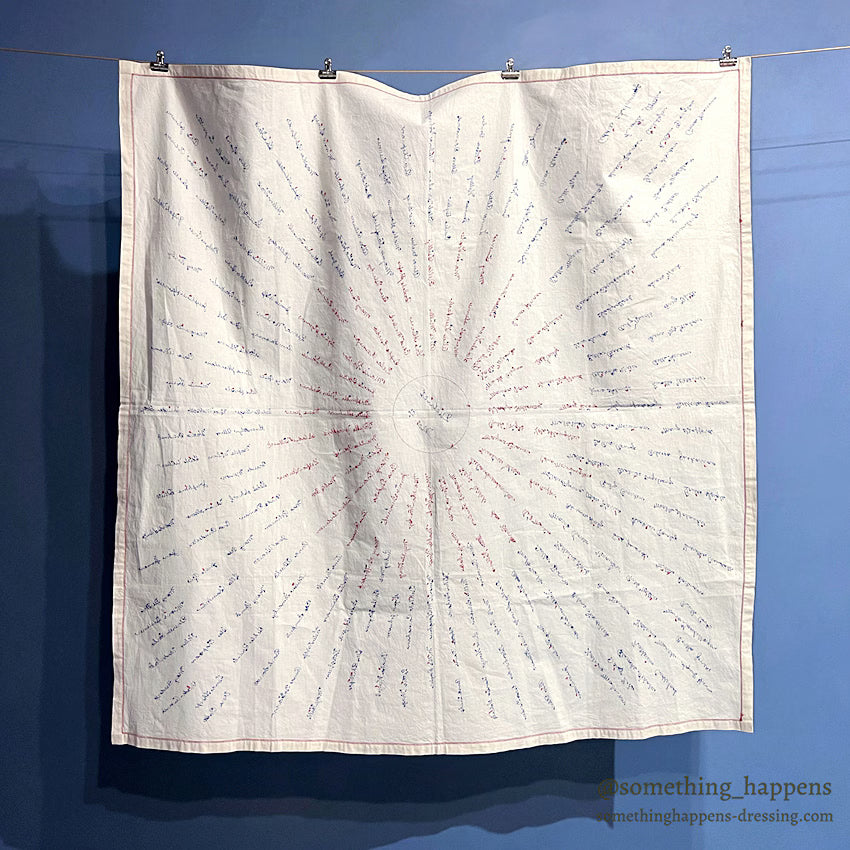 ANTIQUE WOMEN'S CLUB OVER 200 SIGNATURES EMBROIDERY CLOTH UNUSED...